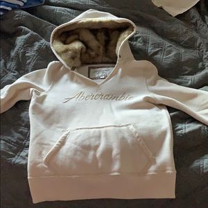 Fur hooded Abercrombie and Fitch hoodie